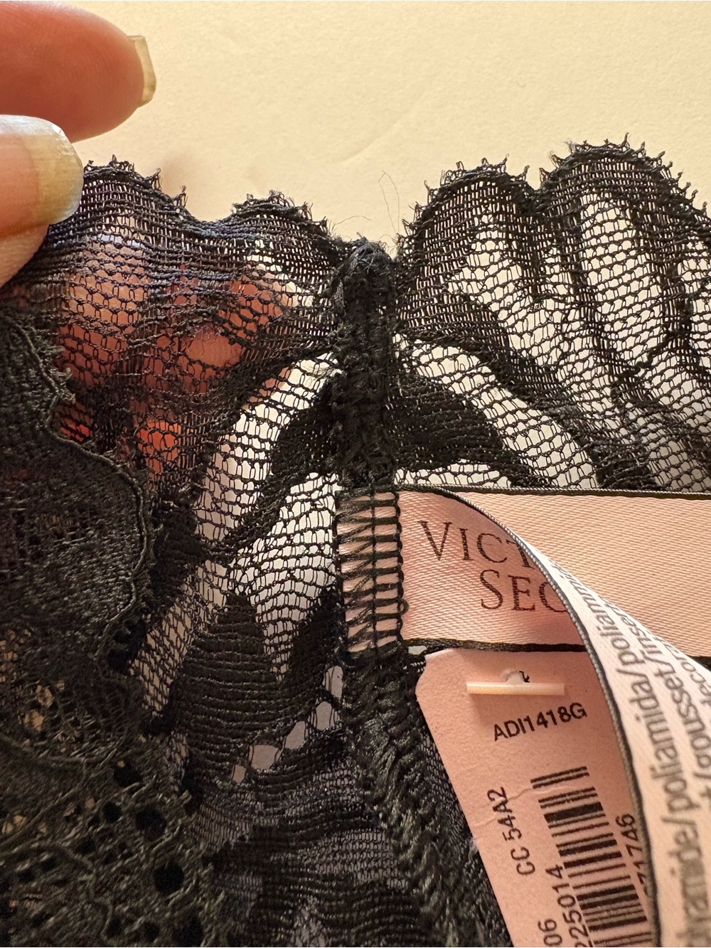 Victoria's Secret Black Lace boy short panties L - Picture 5 of 6